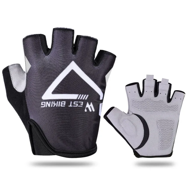 WEST BIKING YP0211215 Riding Gloves Summer Half Finger Breathable Outdoor Cycling Gloves, Size: XXL(Black)