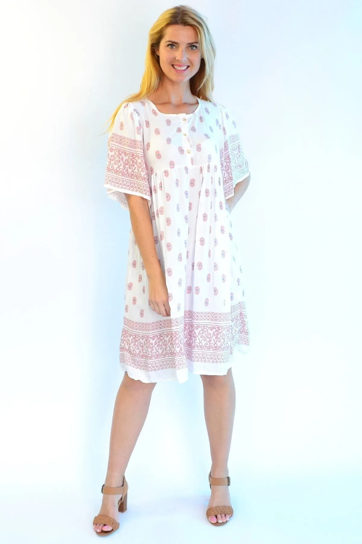 White Persian Palace Tunic Dress