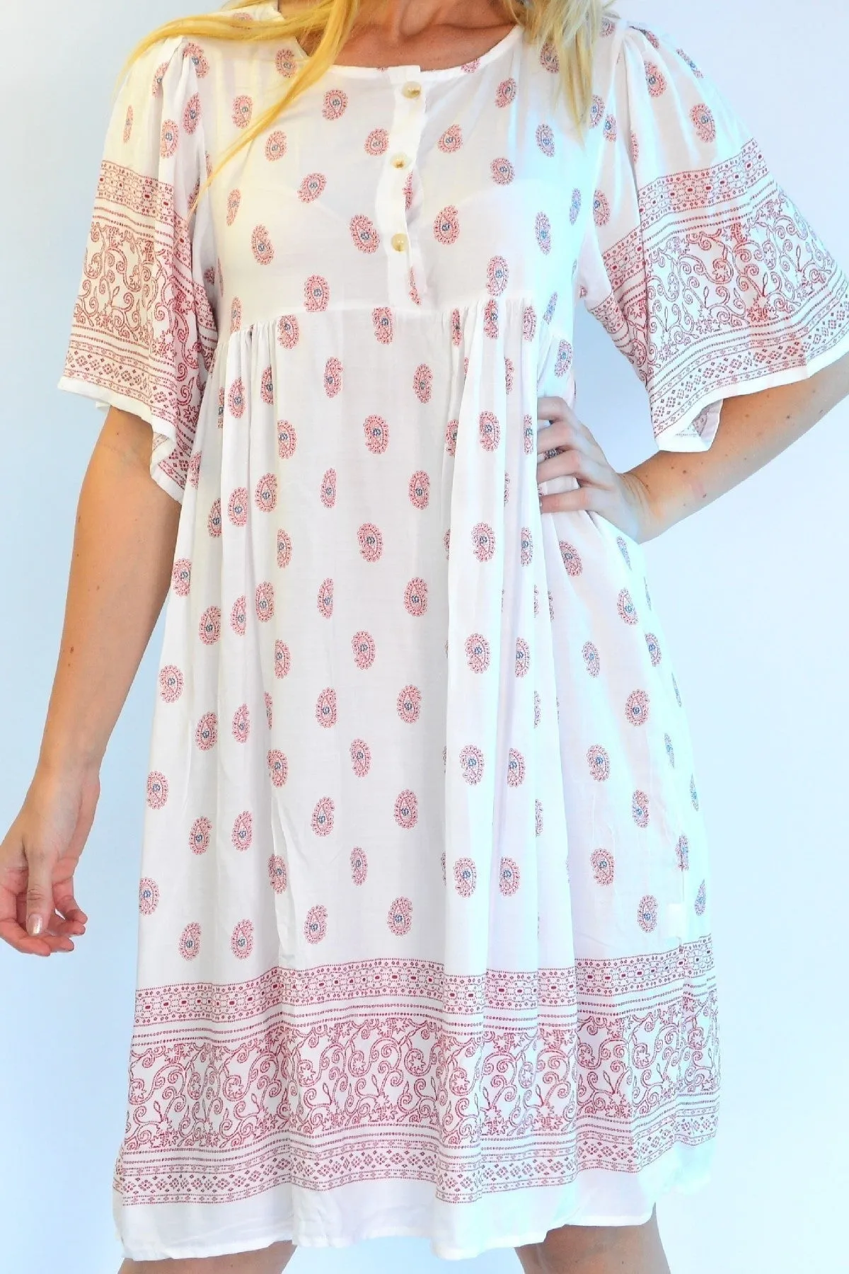 White Persian Palace Tunic Dress