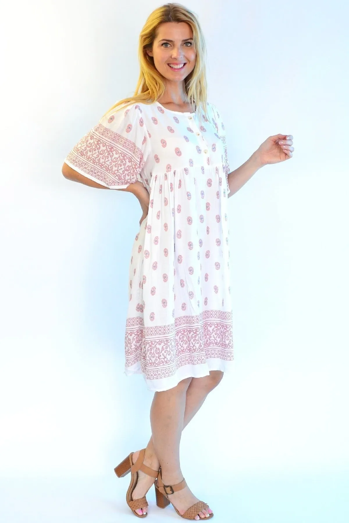 White Persian Palace Tunic Dress