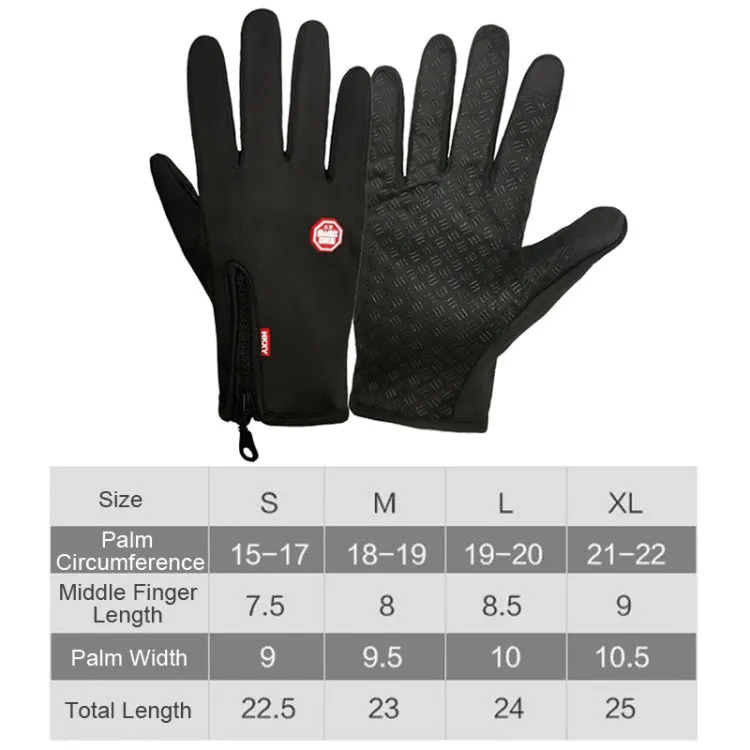 Winter Outdoor Riding Sports Waterproof Touch Screen Glove, Size: M(H043 Hemp Gray)