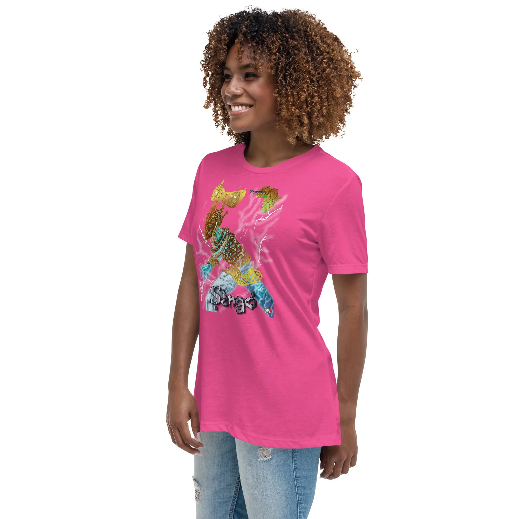 Women's Afrikkan Pantheon (African Gods) Ṣàngó graphic t-shirt (Shango)