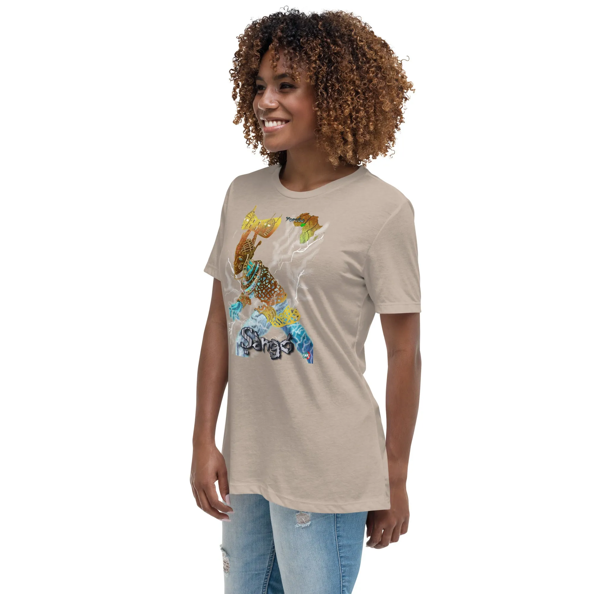 Women's Afrikkan Pantheon (African Gods) Ṣàngó graphic t-shirt (Shango)