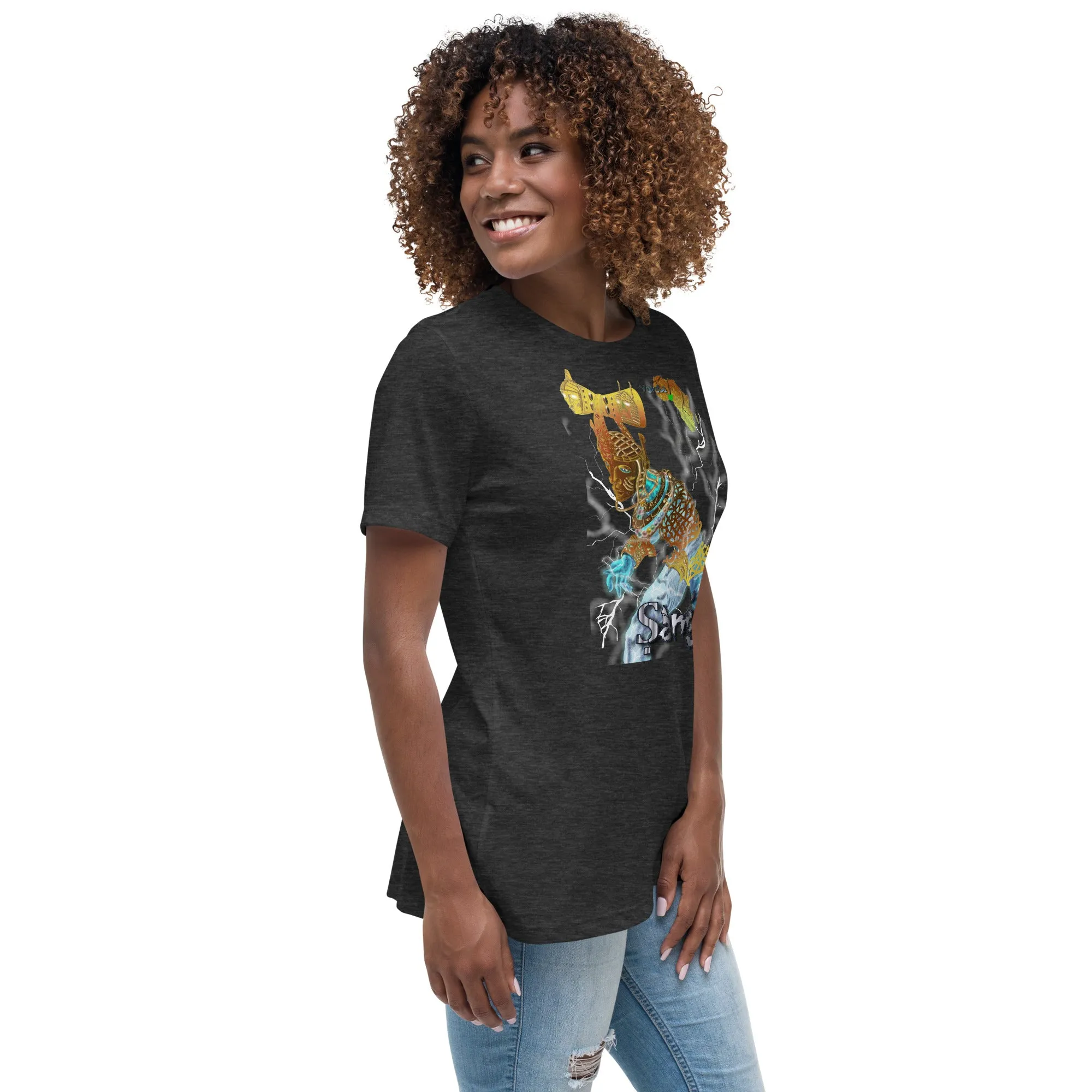 Women's Afrikkan Pantheon (African Gods) Ṣàngó graphic t-shirt (Shango)