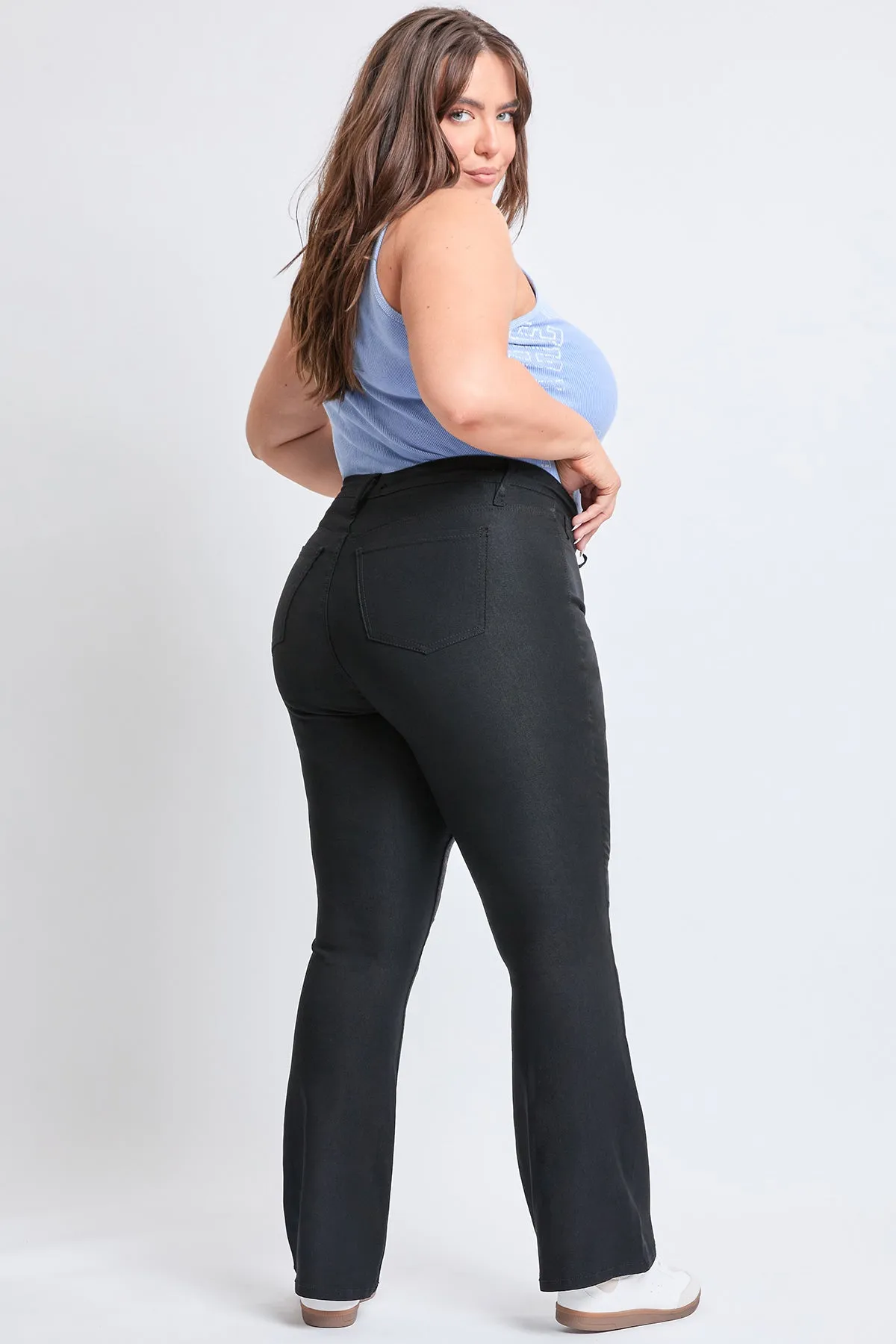 Women´s Plus Size Hyperstretch Flare Pants, Black