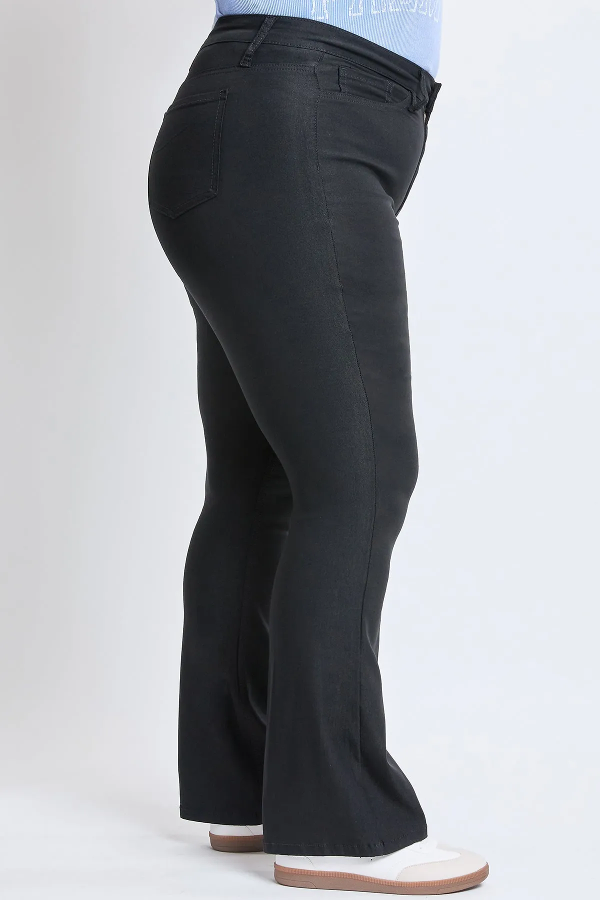 Women´s Plus Size Hyperstretch Flare Pants, Black