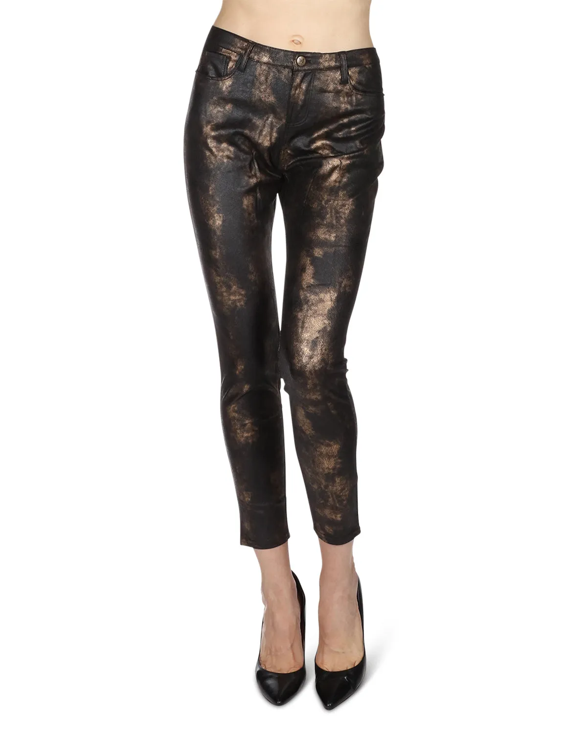 Women's Statue Mottled Bronze Ankle Length Leggings