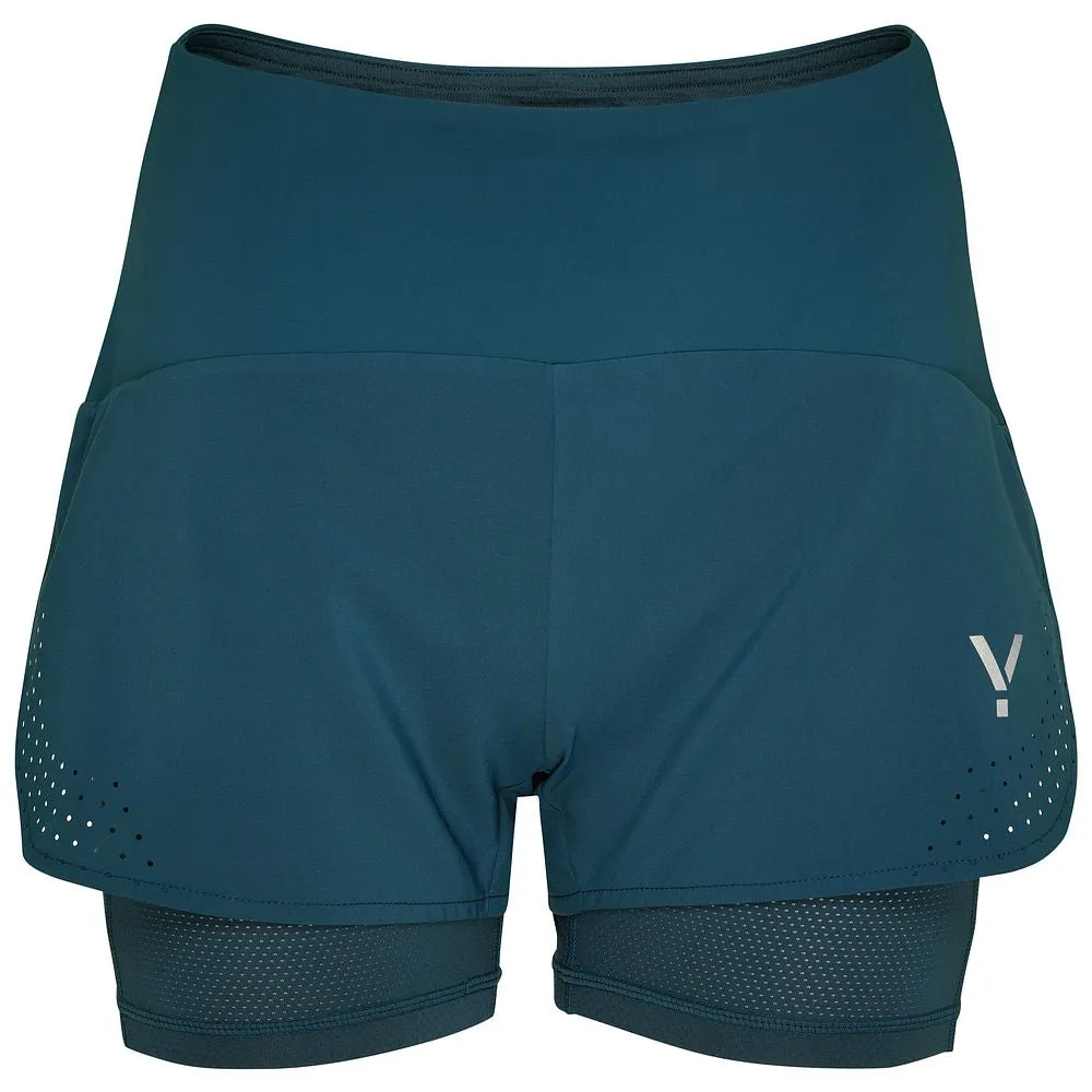 Womens Tern 2-In-1 Trail Shorts (Petrol)