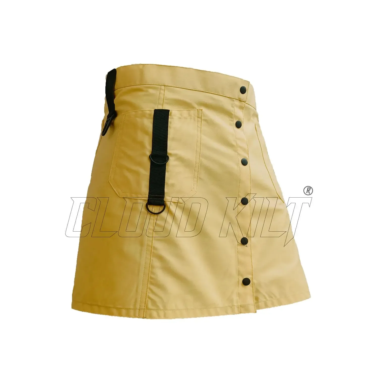 Yellow With Black Women Fashion Kilt