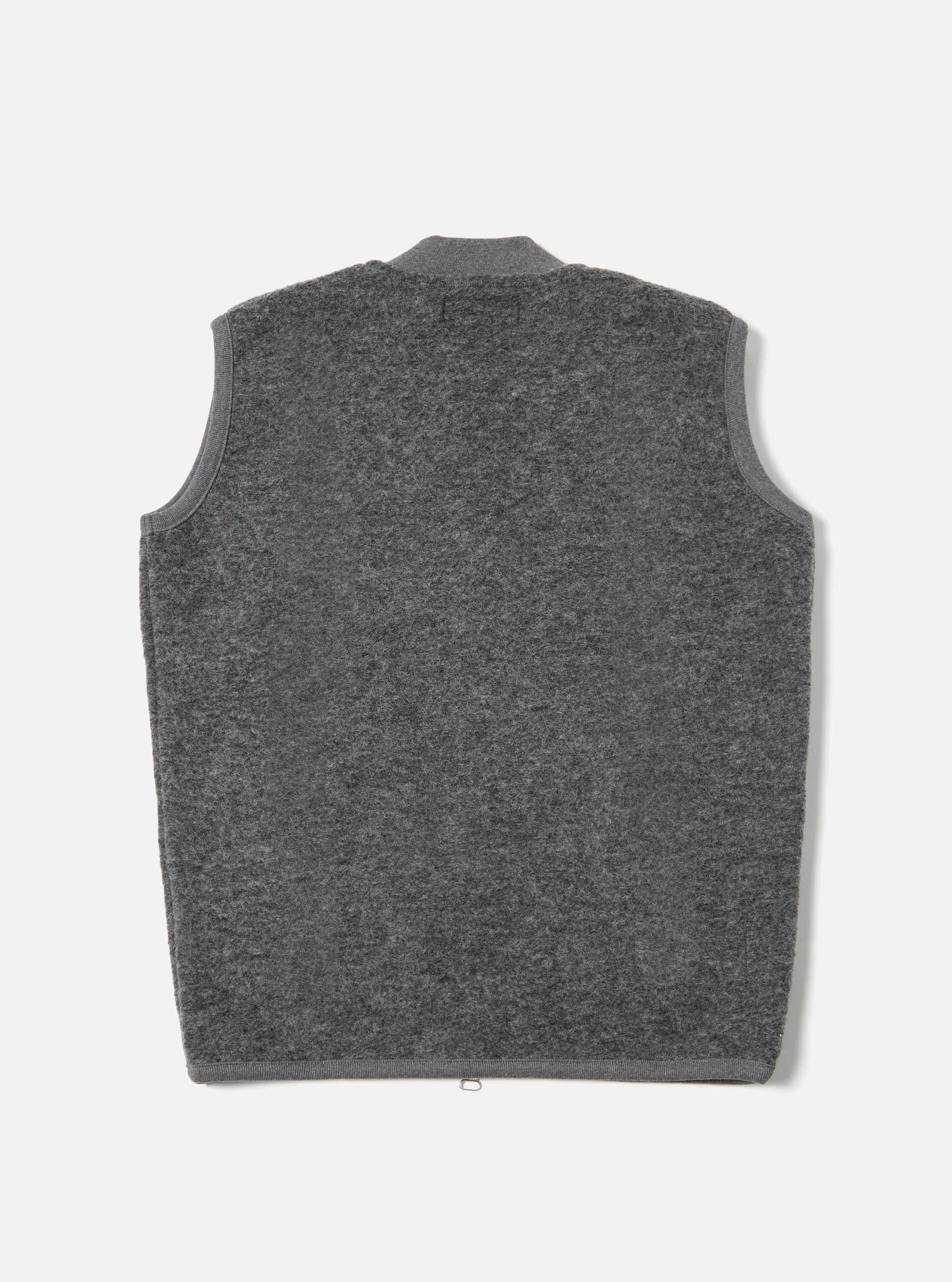 ZIP WAISTCOAT WOOL FLEECE GREY / UNIVERSAL WORKS